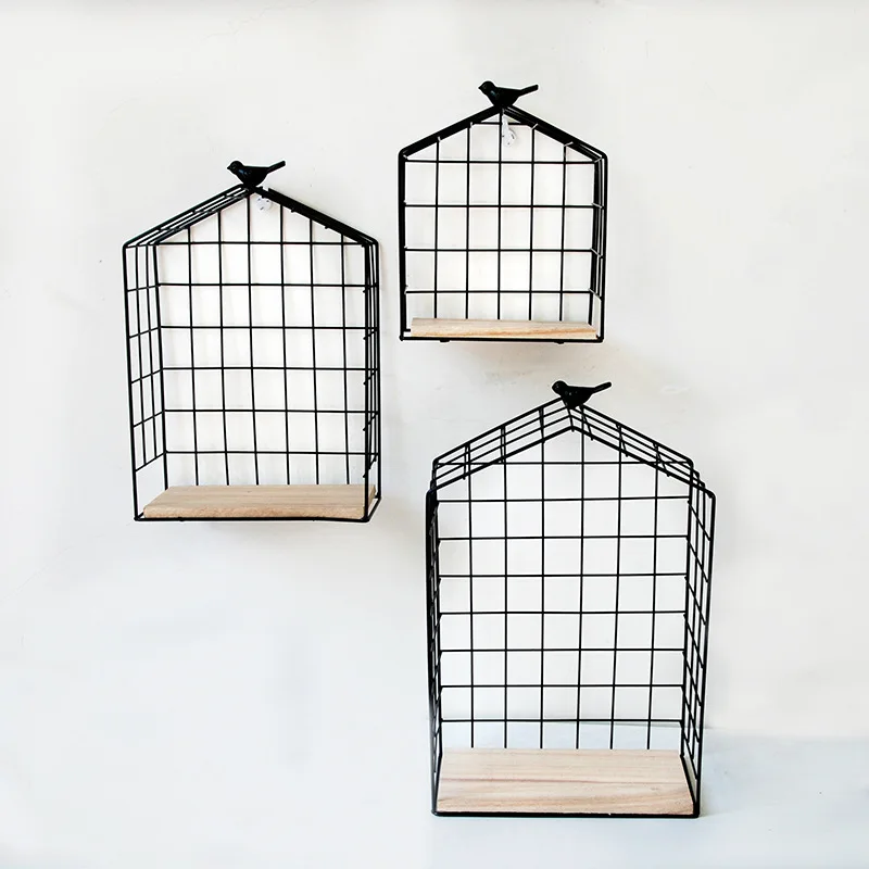 ديكور المنزل جدار تخزين الرف مجلة زهرة وعاء تخزين الرف حامل معدن الحديد مقهى متجر الديكور عرض رفوف الرف