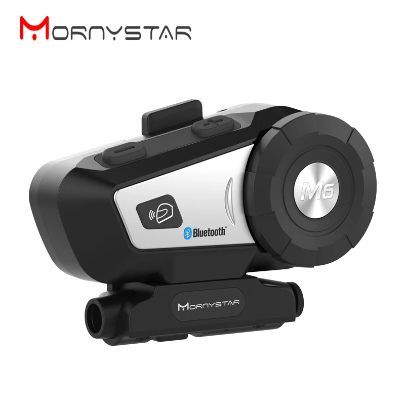 MORNYSTAR M6 800m Motorcycle Bluetooth Helmet Intercom Headset MP3 FM ...