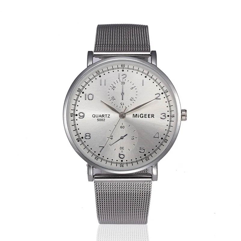 

2018 Mens Metal Mesh Band Thin Watches Business Men Luxury Stainless Steel Analog Quartz Wrist Watch Male Clock Relogio