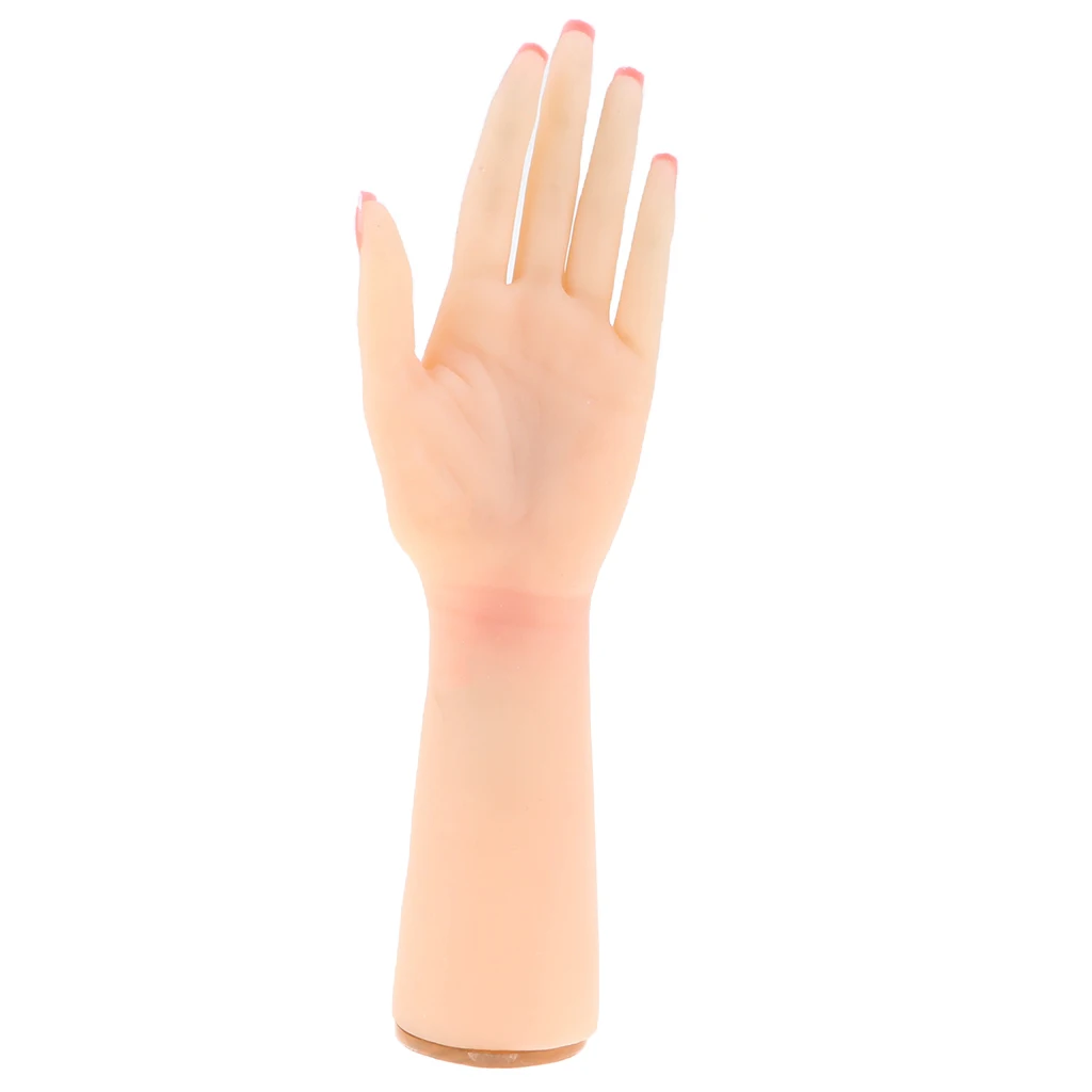 1:1 Lifesize Silicon Gel Female Hand Model Nail Art Practice Manicure Training Bracelet Jewelry Ring Display Prop Lab Supplies