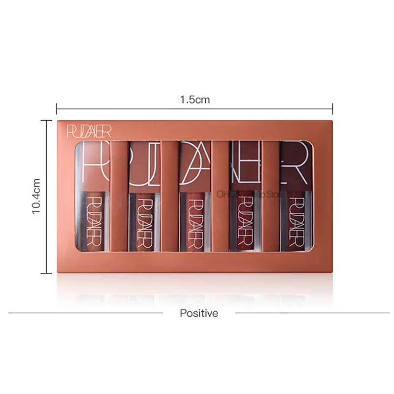 Jual 5 Pcs Kit Matte Lip Gloss Matte Lipstik Lipgloss Set Merah Beludru Seksi Warna Warna Bibir Noda Telanjang kit Batom Tercengang Makeup