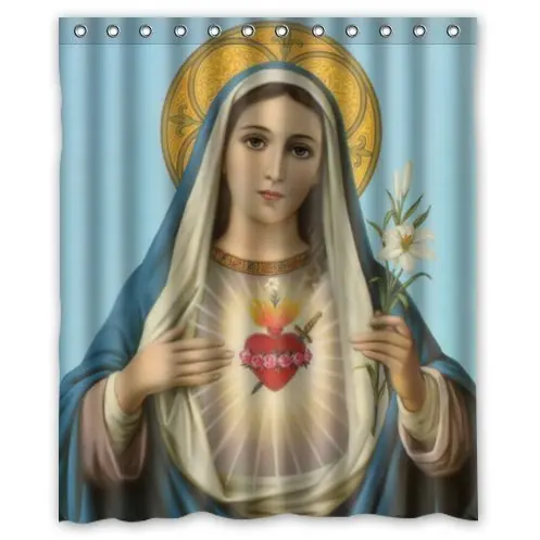 

Renaissance Collection Jesus Shower Curtains Catholic Christian Religious Gift Miraculous Mary Our Lady Of Grace The Blessed God
