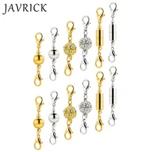 Round Beads Cylindrical Magnetic Buckle Inlaid Rhinestone Bracelet Necklace Connection Clasps Women Jewelry Accessories Round Beads Cylindrical Magnetic Buckle Inlaid Rhinestone Bracelet Necklace Connection Clasps Women Jewelry Accessories