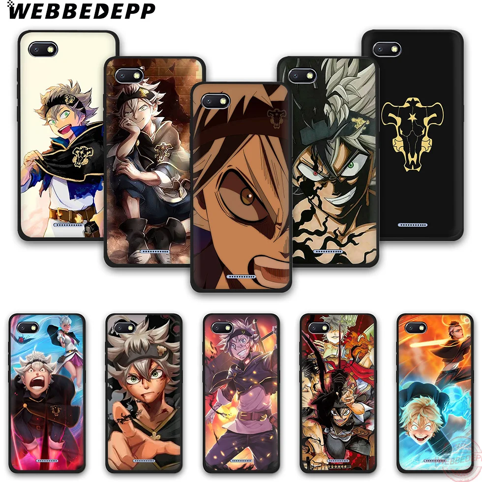 WEBBEDEPP Anime black clover TPU Phone Case for Redmi Note 6Pro 7Pro 4A 4X 5 5A 6A 8A 7 S2 note 8 |