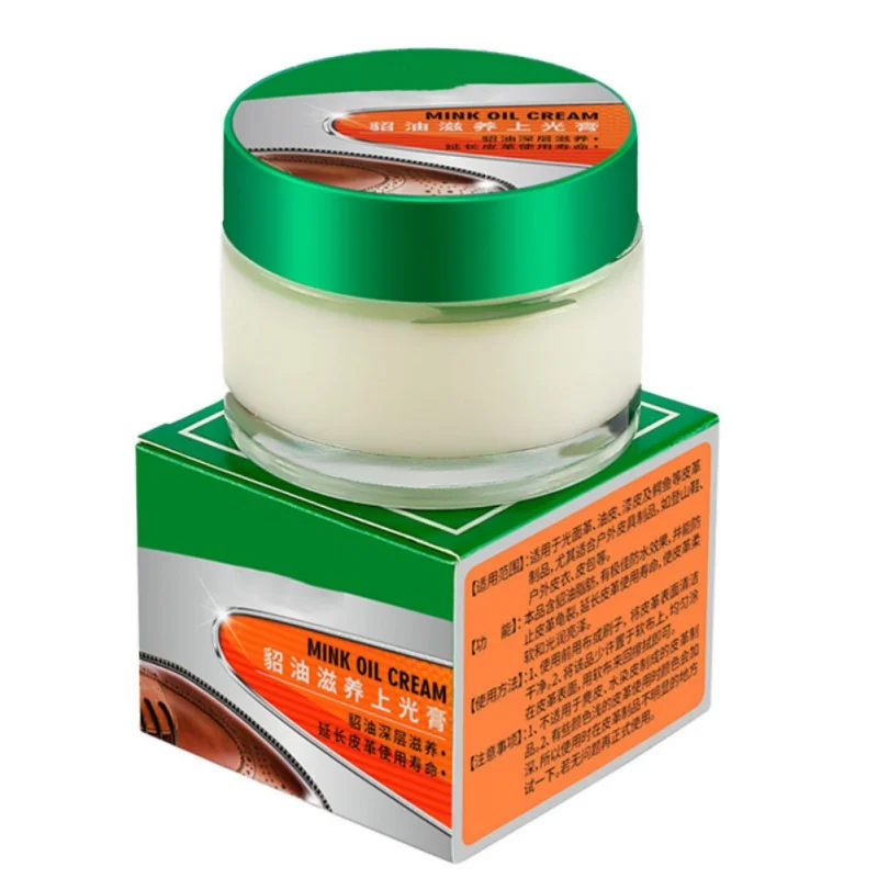 

New 50ml Leather Craft Pure Mink Oil Cream Shoes Care Cream For Leather Maintenance Leathercraft Accessories