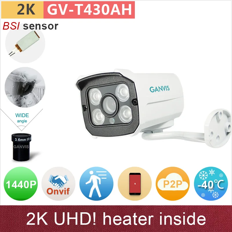 bilder für # Heizung # Ultra HD 4mp ip-kamera 2 Karat (4*720 P)/1080 P outdoor Array IR LED mini cctv überwachungskamera GANVIS GV-T430AH bilder für # Heizung # Ultra HD 4mp ip-kamera 2 Karat (4*720 P)/1080 P outdoor Array IR LED mini cctv überwachungskamera GANVIS GV-T430AH
