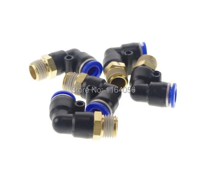 LOT10 Pneumatic Push In Tube Fitting Connector Elbow Union 10mm To Male 1/8