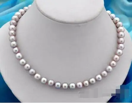 

Free Shipping >> AAA 17"9.5mm round lavender freshwater pearl necklace