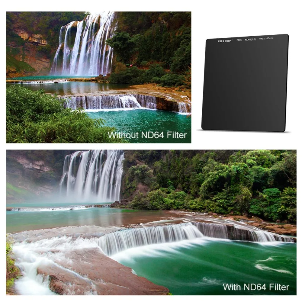 K&F Concept 100*100mm ND8 ND64 3 6 Stop Ultra