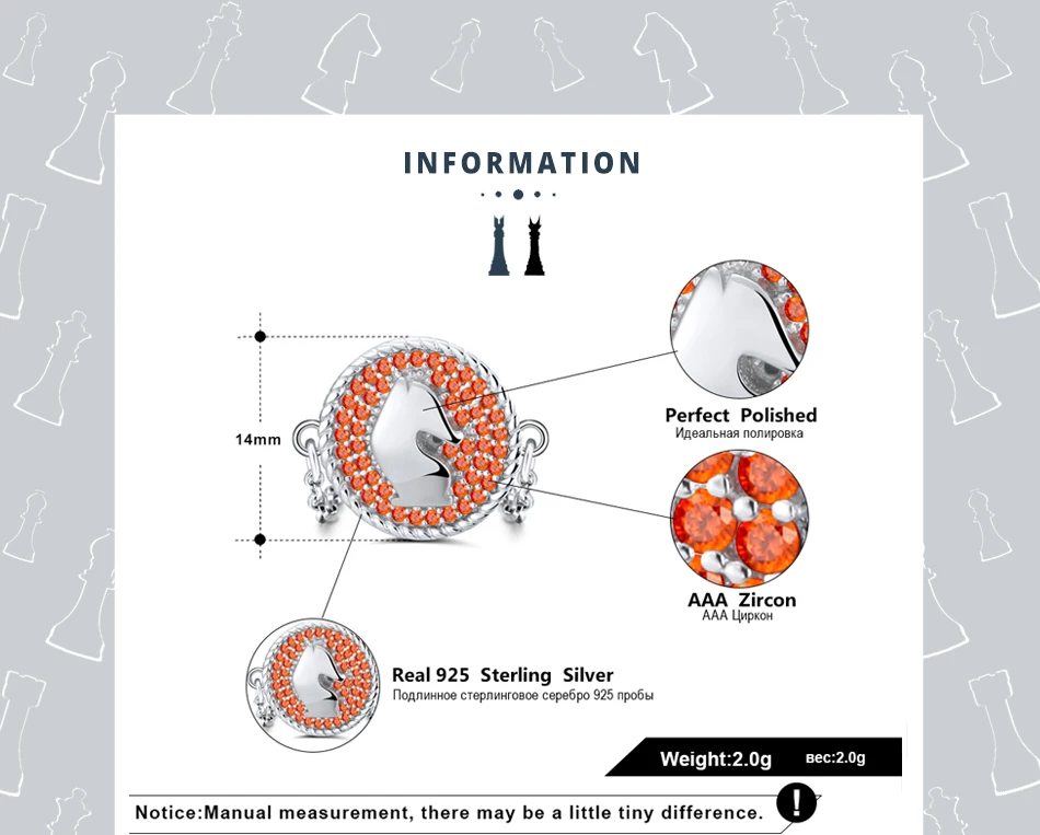 ORSA JEWELS, одноцветное, 925 пробы, серебряное, для женщин, шахматы, тематические кольца, AAA кубический циркон, модная, круглая цепочка, кольцо на палец, ювелирное изделие SR108