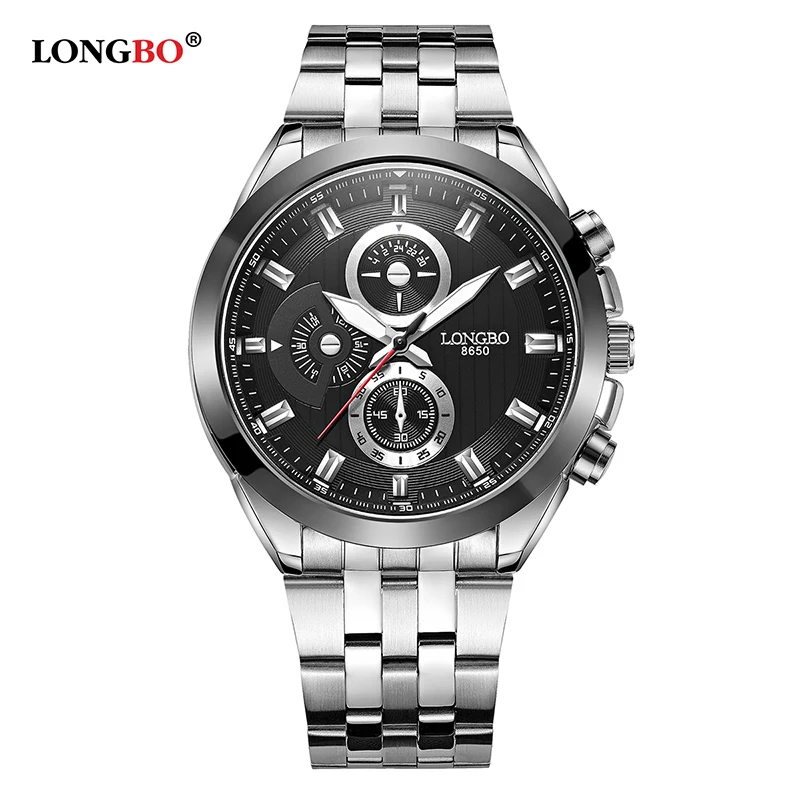 

LONGBO Watch Men Military Wristwatch Mens Sports Quartz Watches Dial Clock For Male Watch Gift