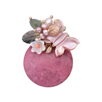 

on patch vintage Pink Pearl Small Brooch beaded badge patches for clothing parches termoadhesivos para ropa stickers for clothes