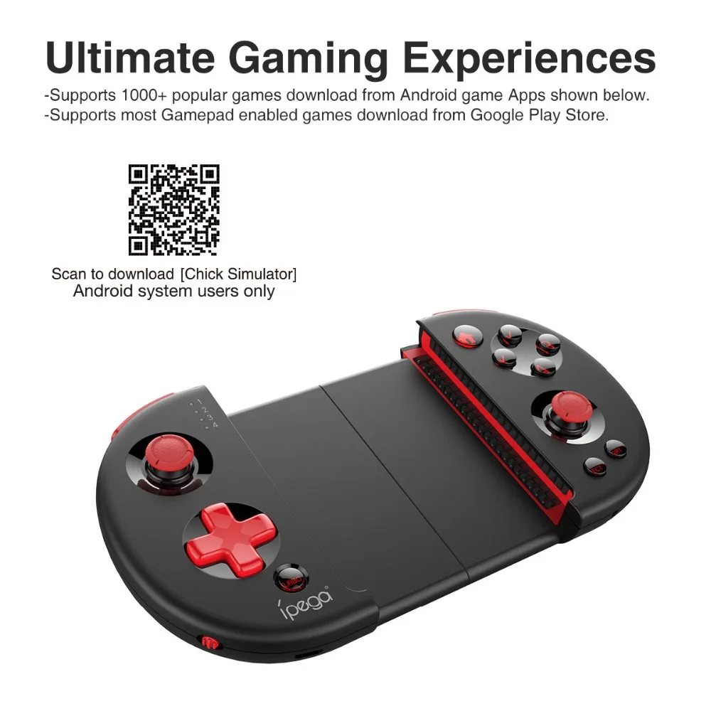  PG9087 Extendable Bluetooth Wireless Controller Remote Control For Android PUBG Smartphone Gamepad 