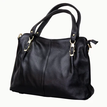 

2019 Soft 100% Real Leather Female Single Shoulder Bag Cowhide Middle-aged Vintage Women Handbag High Quality Tote Mother Bag