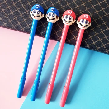 

1Pcs Novelty Cartoon Signature Pens 0.5mm Cute Super Mario Pen Kawaii Gel Pen for School Writing Novelty Stationery Gifts