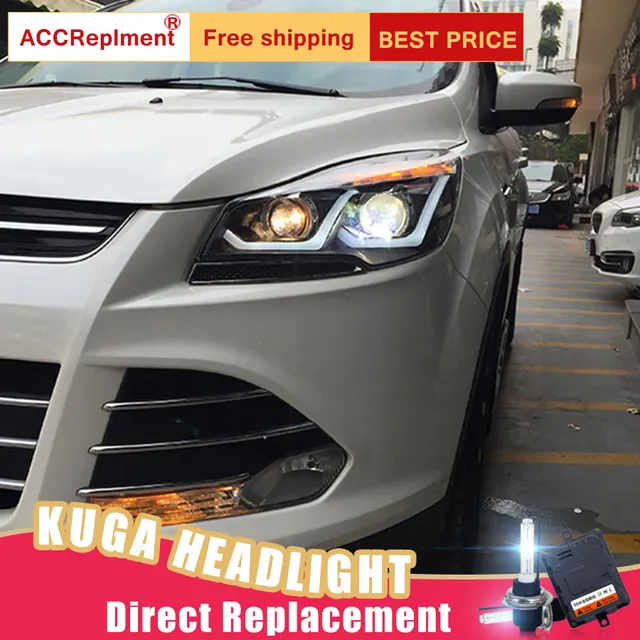 2pcs Led Headlights For Ford Escape 2017 Car Lights Angel 2pcs Led Headlights For Ford Escape 2017 Car Lights Angel Eyes Xenon Hid Kit Fog Daytime Running