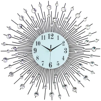 

Nordic fashion Living room electronic clock Creative Iron art wall clock studio geometric Starry Luminous wall clock