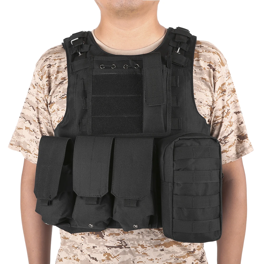 Camouflage Hunting Vest Military Tactical Body Molle Jacket CS Outdoor Jungle Equipment Mulit-pockets Camp Fish Army | Спорт и