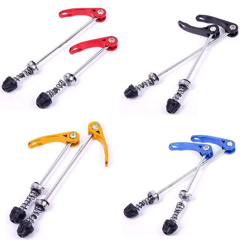 

1pair titanium bicycle skewers ultralight copper ringTi MTB quick release bicycle road bike part mountain spare bike accessories