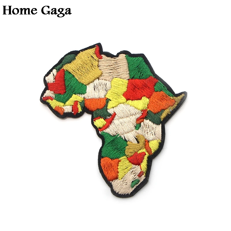 

Homegaga Map of Africa Applique patches sticker sewing bag backpack jersey clothing para DIY jacket badges iron on t-shirt D0942