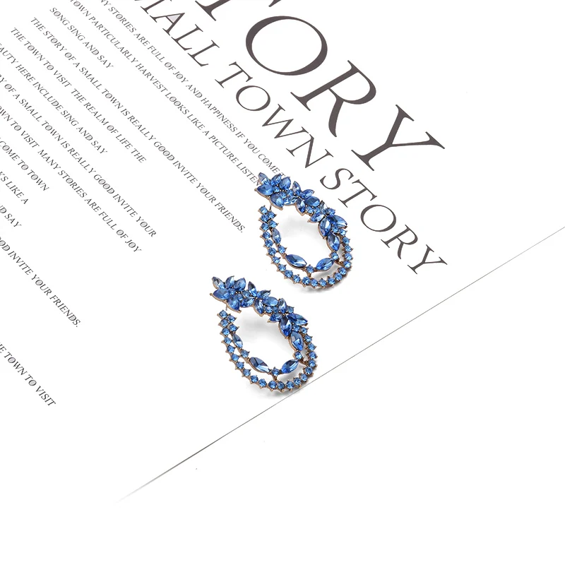 Новинка, серьги с кристаллами,, набор-бурильные Подвески Bijoux, массивные Висячие серьги, ювелирные аксессуары для женщин и девушек