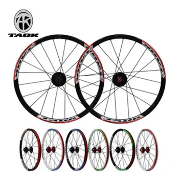 

TAOK mountain wheel group MTB bicycle small wheel folding bike 20 inch 406 wheel set 20 hole wheel disc brake card fly hub