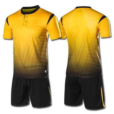 Футбольные майки, мужские пустые футбольные майки, набор пуговиц для взрослых, футбольные майки, униформы, костюмы на заказ, футбольная тренировочная форма - Цвет: LB1604 yellow