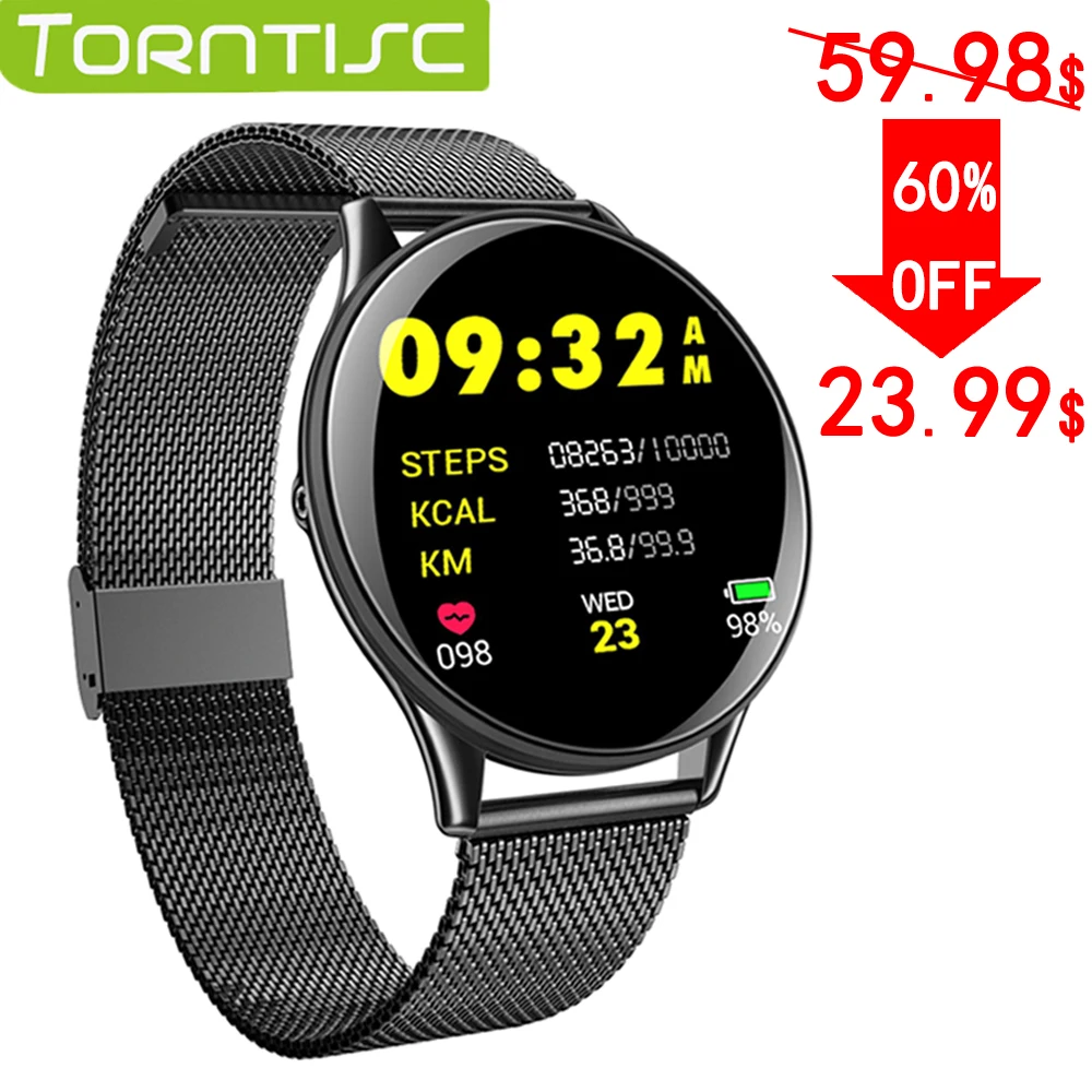 

IP68 Waterproof Bluetooth Heart Rate Blood Pressure Fitness Tracker Smartwatch for Android IOS 2.5D Screen Smart Watch