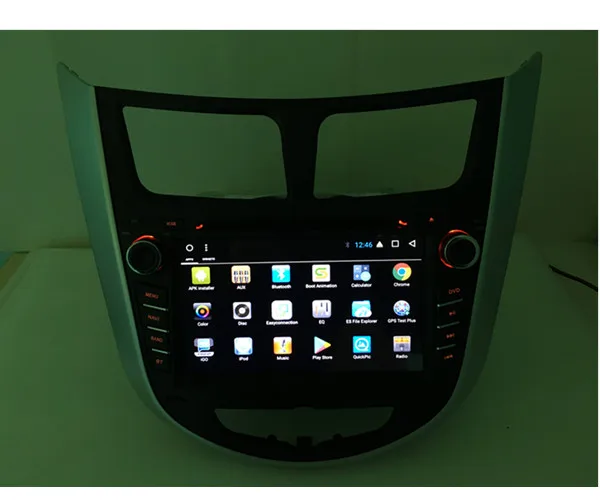 Excellent car radio DVD Android T3  for Hyundai Solaris Verna accent radio GPS navigation with maps 14