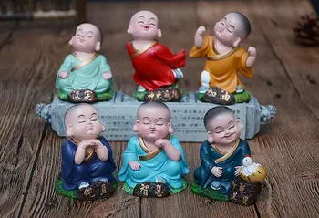 

2019 new monk pottery dolls boys toys Chinese traditional Dolls best gifts for friends cute mini Featured buddha Dolls kids