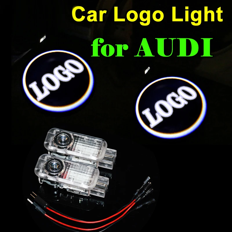 Hippcron 2 х Автомобильное Дверные огни Светодиодный Добро пожаловать светильник Логотип Лазерные Лампы для AUDI RS A1 A3 A4 A5 A6 A8 Q5 Q7 TT Q3 R8 S3 S4 S5 S6 S7 S8