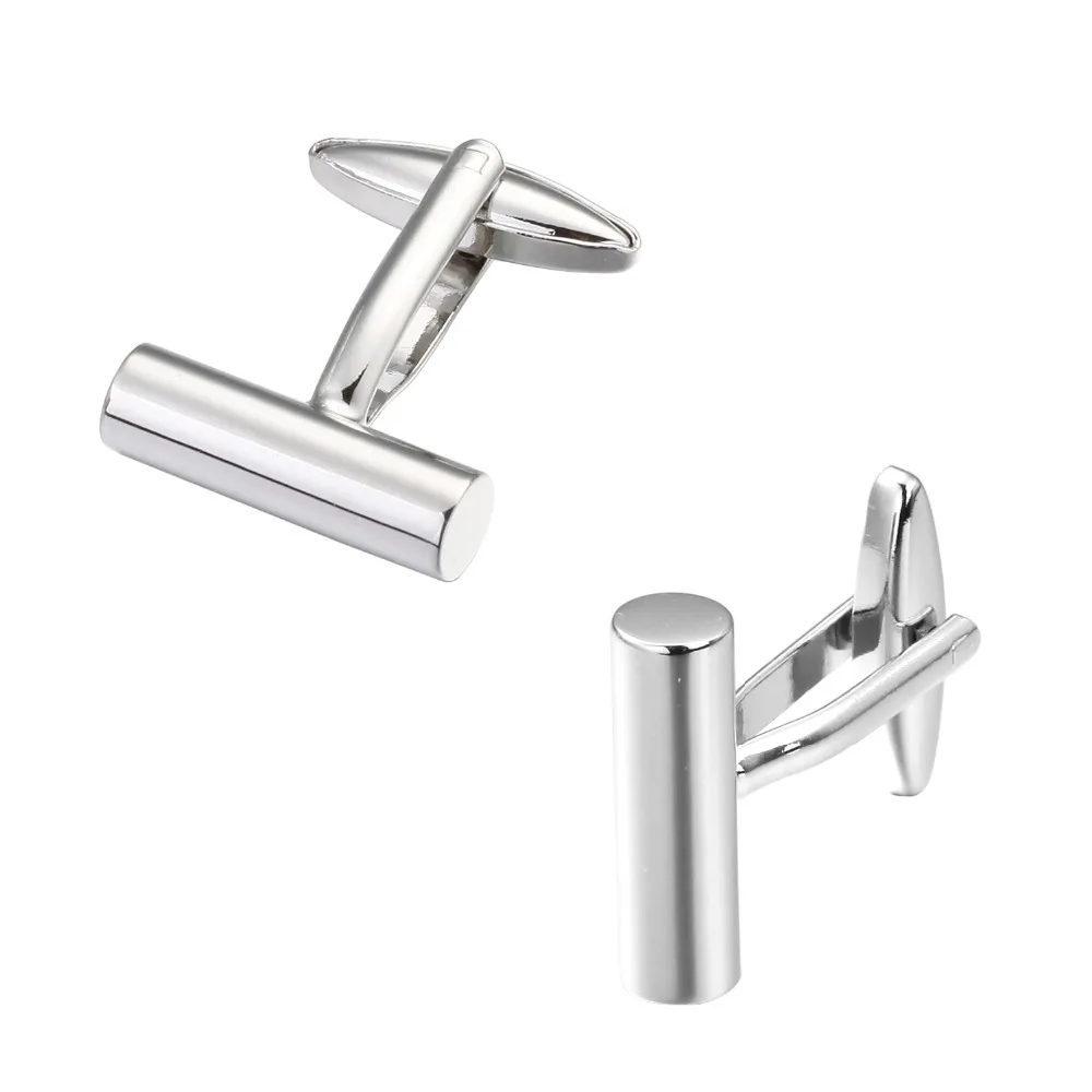 

Мужская бижутерия серебряные запонки гладкая цилиндрическая запонки для французских рубашек звеньев оптом и в розницу