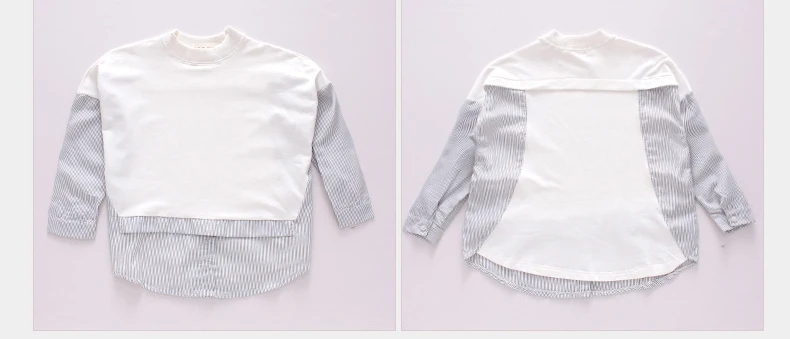 long sleeve girls tops blouses children's fashion clothing spring 2018 striped sleeve patchwork blouse shirt baby girl clothes (5)