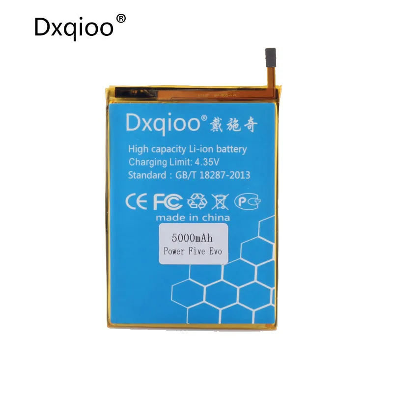 Dxqioo Power Five Evo battery fit for highscreen power five evo 5000mah