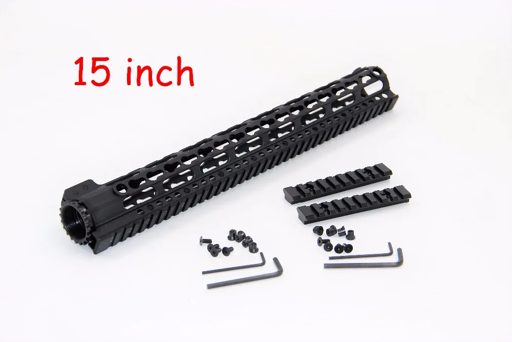 

Hunting Shooting Accessories Rail Paintball Airsoft 15 inch One Rail Float Quad Rail Handguard Picatinny for AEG M16 M4 AR-15