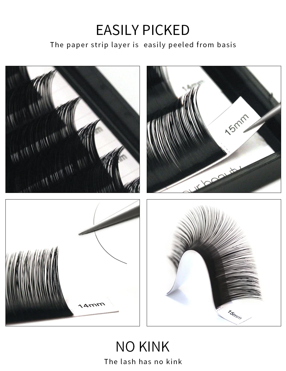 Volume de Seda Feitos à Mão Russo Cílios Extensão Individual Coréia Falsos Natural Postiços Falso Vison Lash Maquiagem 10 Pçs 2 Cheap Cílios postiços