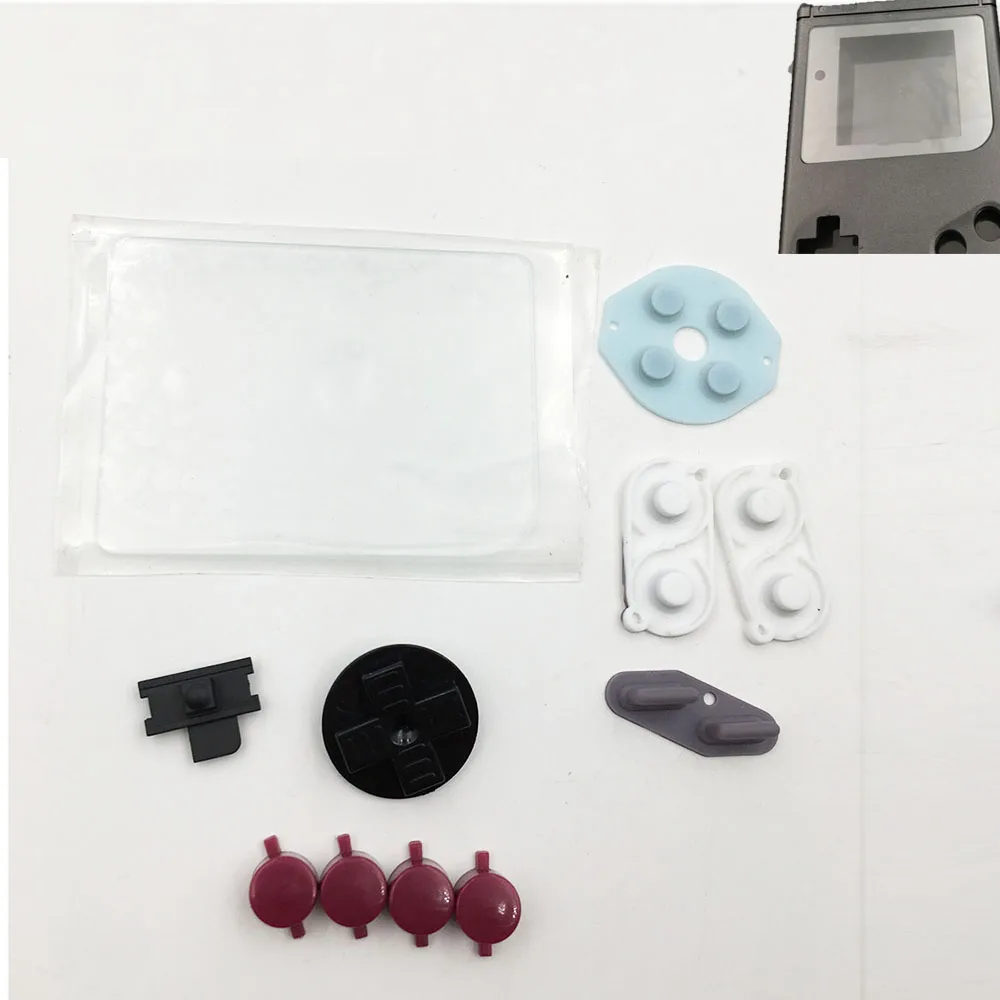Для Game Boy Zero GameBoy DMG-01 пластиковые кнопки A B D колодки и силиконовые прозрачные