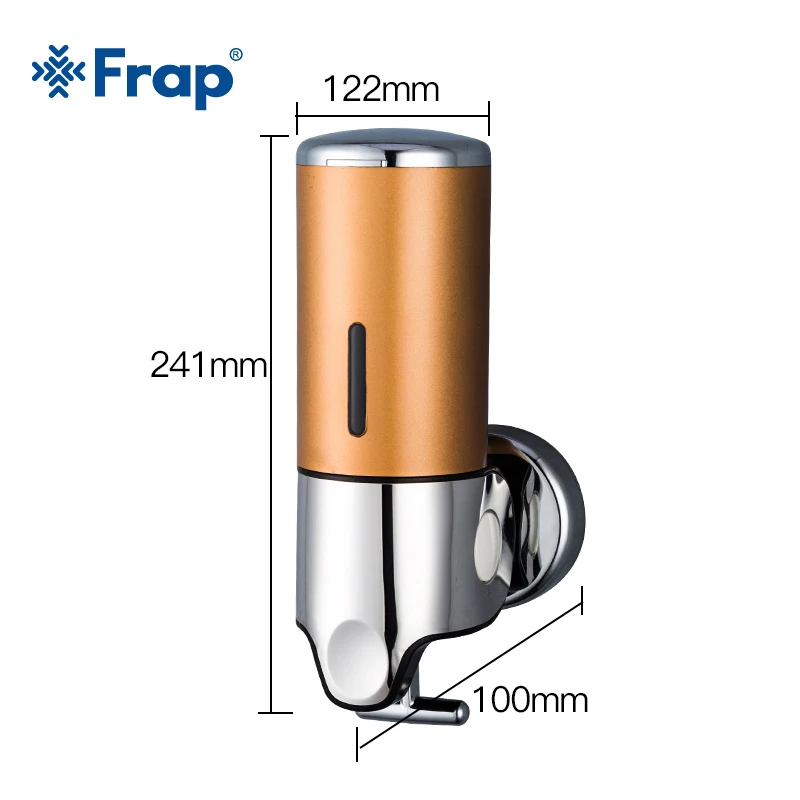 FRAP Bathroom Soap Dispenser Wall-mounted Soap Box Gold Finished Kitchen liquid Soap Dispenser Pop Up Soap Bottle tap