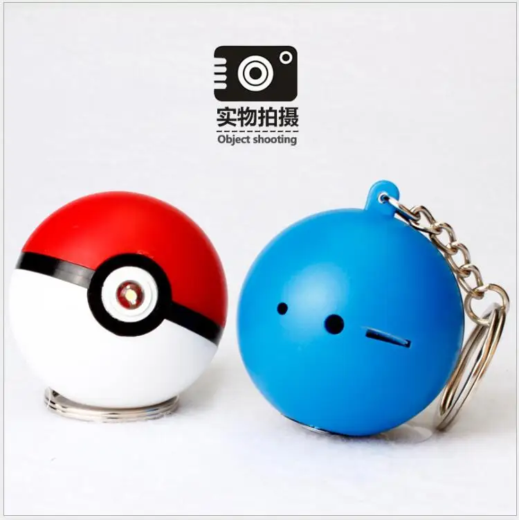 

key chain pokemon Game Pikachu LED Keychain Pokeball Ball Bag Key Rings anime cute keychain key chain on Kids Cosplay Toys Gifts