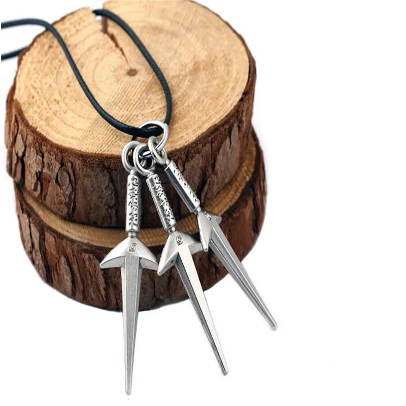 

NARUTO Choker Necklace 3 Kunai Pendant Men Women Gift Jewelry A908