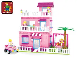 AUSINI 501 шт. DIY Дом принцессы строительные блоки jugutets девушка серии 3D Строительные кирпичи развивающие игрушки для детей 24805