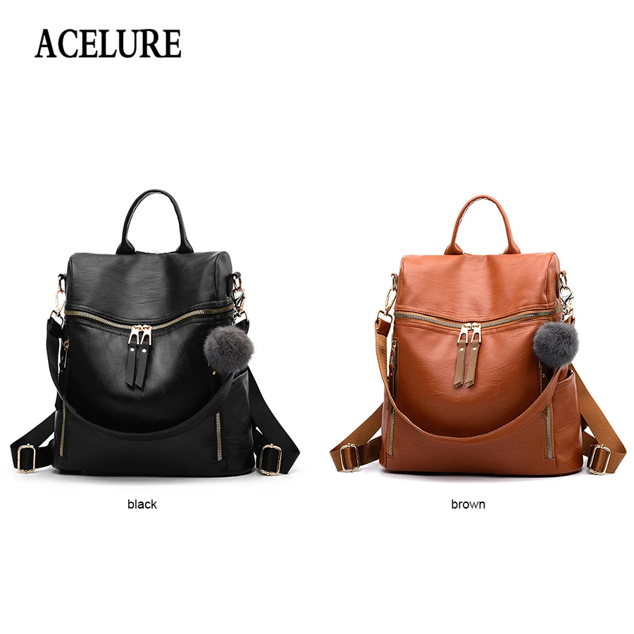 Mochila De mujer ACELURE mochila mujer 2018 nueva mochila de cuero PU de alta calidad para mujer mochila de moda femenina Mochila De mujer ACELURE mochila mujer 2018 nueva mochila de cuero PU de alta calidad para mujer mochila de moda femenina