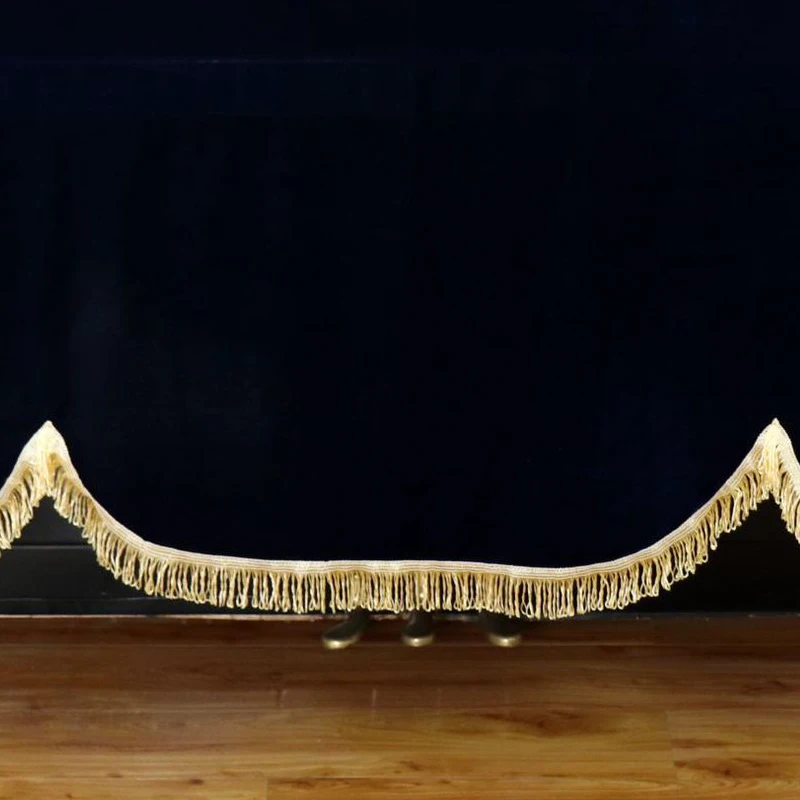 1pcs Upright Piano Dust Cover Thicken Pleuche Tassel Dust Proof Home Texile Gold Velvet Cloth Cover Piano Accessories Full Cover (4)
