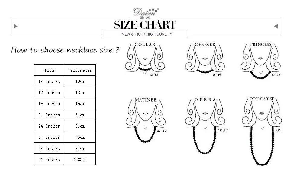 necklace size
