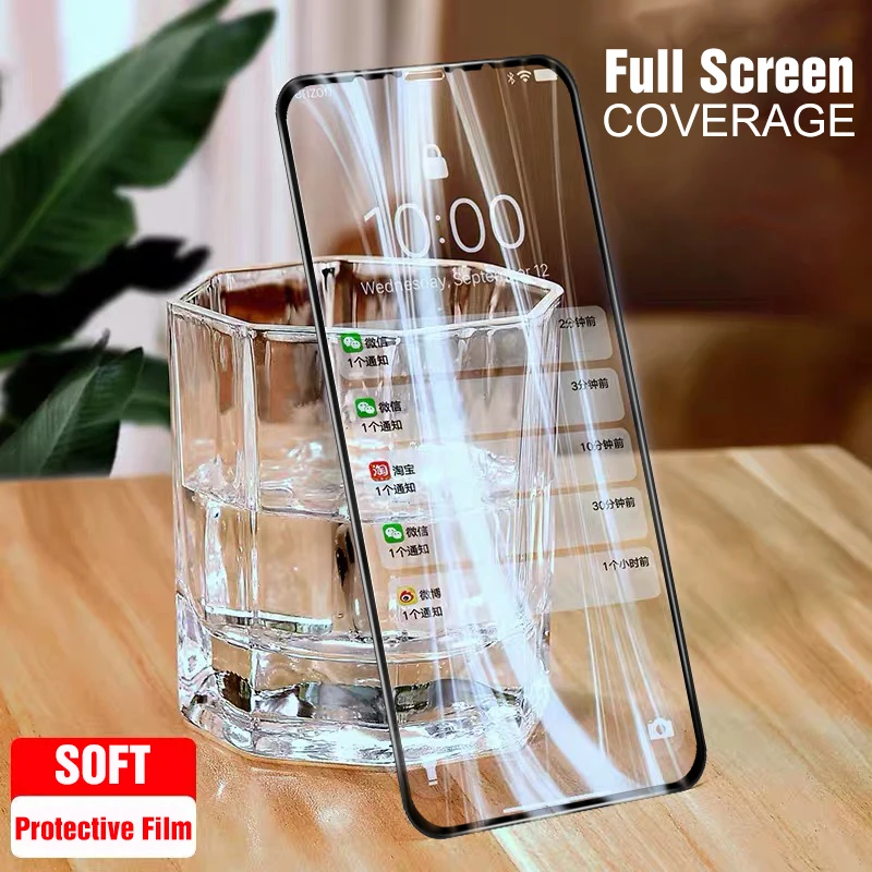 Soft Full Glue Screen Film For iPhone XS MAX XR X 8 7 6 6S Plus PET Ceramics Protective Case Coverage Glass |