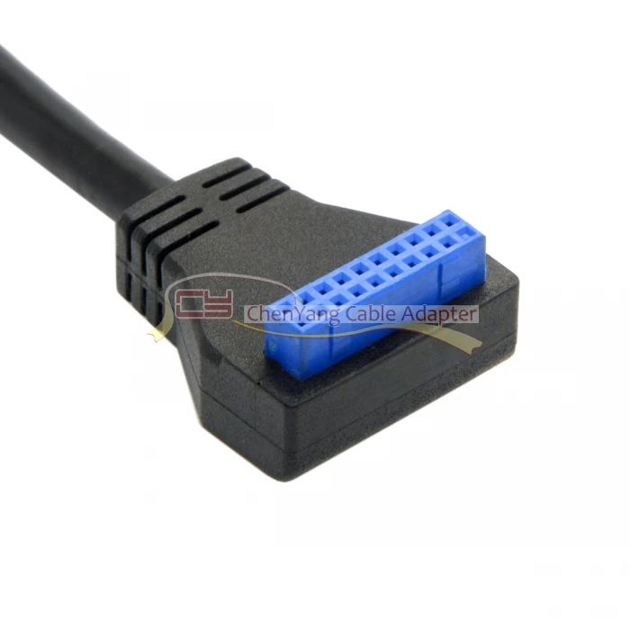 Наклонный 20-контактный разъем для материнской платы 90 градусов к USB 3,0 одиночный порт A женский винтовой кабель с креплением