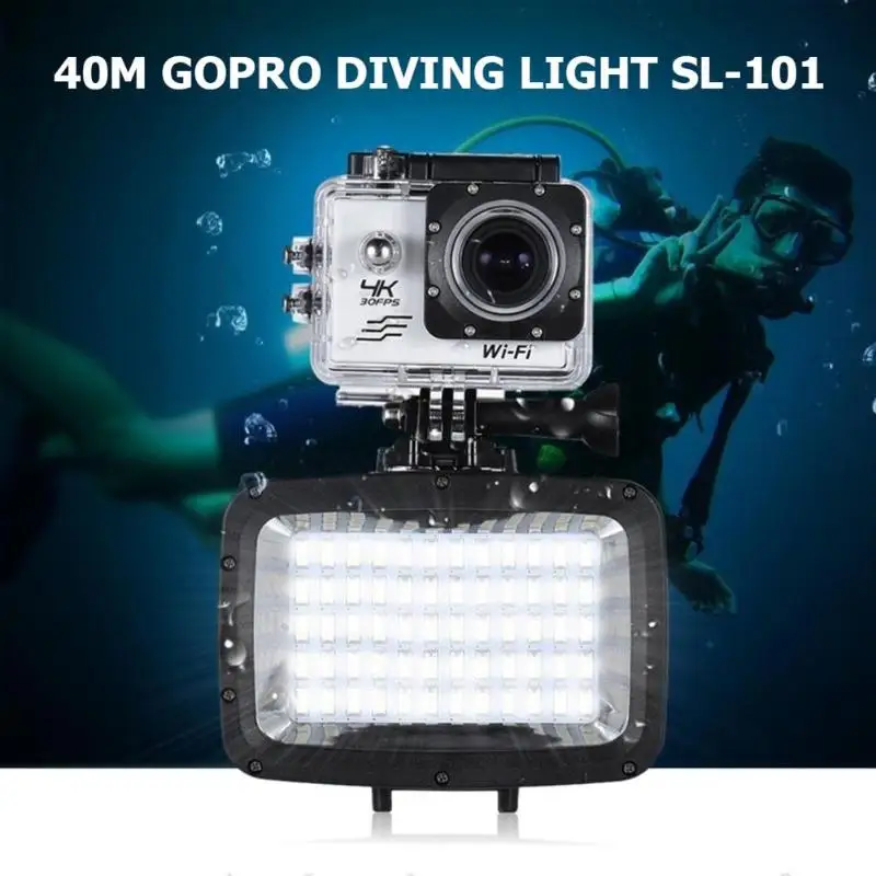  SL-101 12W LED Diving Camera Video Fill Light Ultra Bright 60 LED lights 1800LM 5500-6000K Photogra - 33063215406