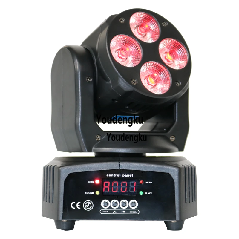 4pcs popular wedding decoration led moving head rgbw wash light  4*10w 4in1 rgbw mini led moving heads manual