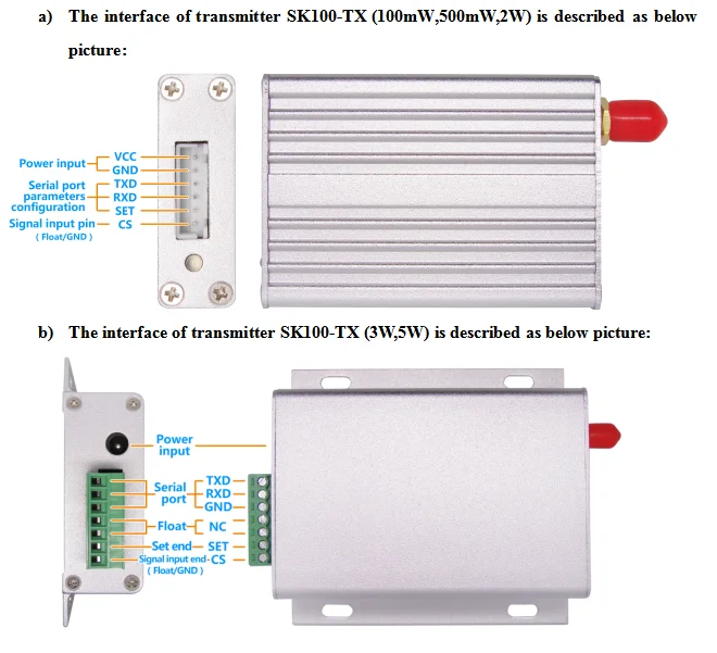 SK100 TX PIN