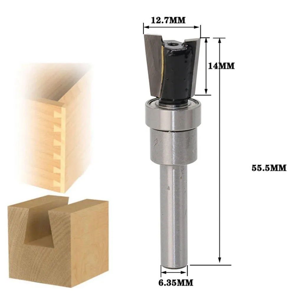 6.35mm Shank Slot Milling Cutter Woodworking Dovetail Knife Wood Router Bits 1/4*1/2 Bead Xun HT46 | Инструменты